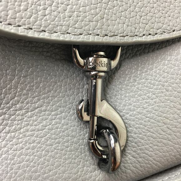 Botkier Trigger Saddle Crossbody Magnetic Flap Purse Bag Gray Adjustable Straps - Picture 3 of 10